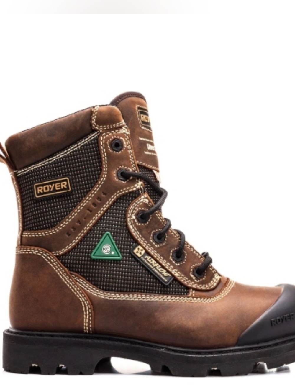 Royer 8-inch FLX AIRFLOW Waterproof Metal-Free Work Boots Size 11M